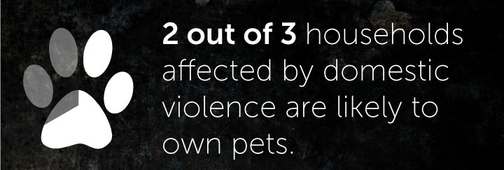 2 out 3 household affected by domestic violence are likely to own pets